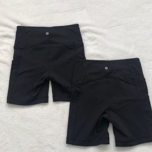 TWO Pairs of Lululemon Bike Shorts